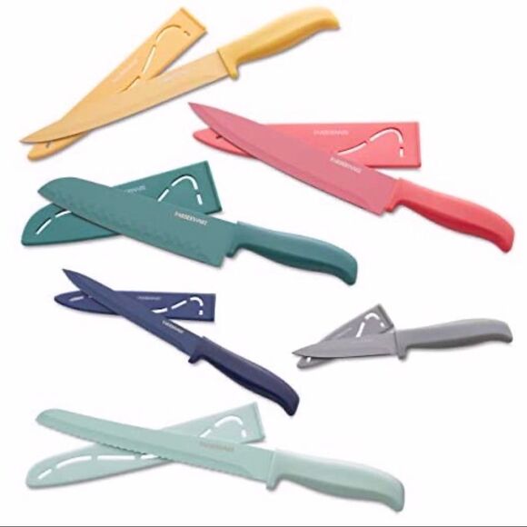 New in Box Farberware Resin Cutlery Knife Colorful Pastel Cool 12-piece Set - Picture 7 of 13